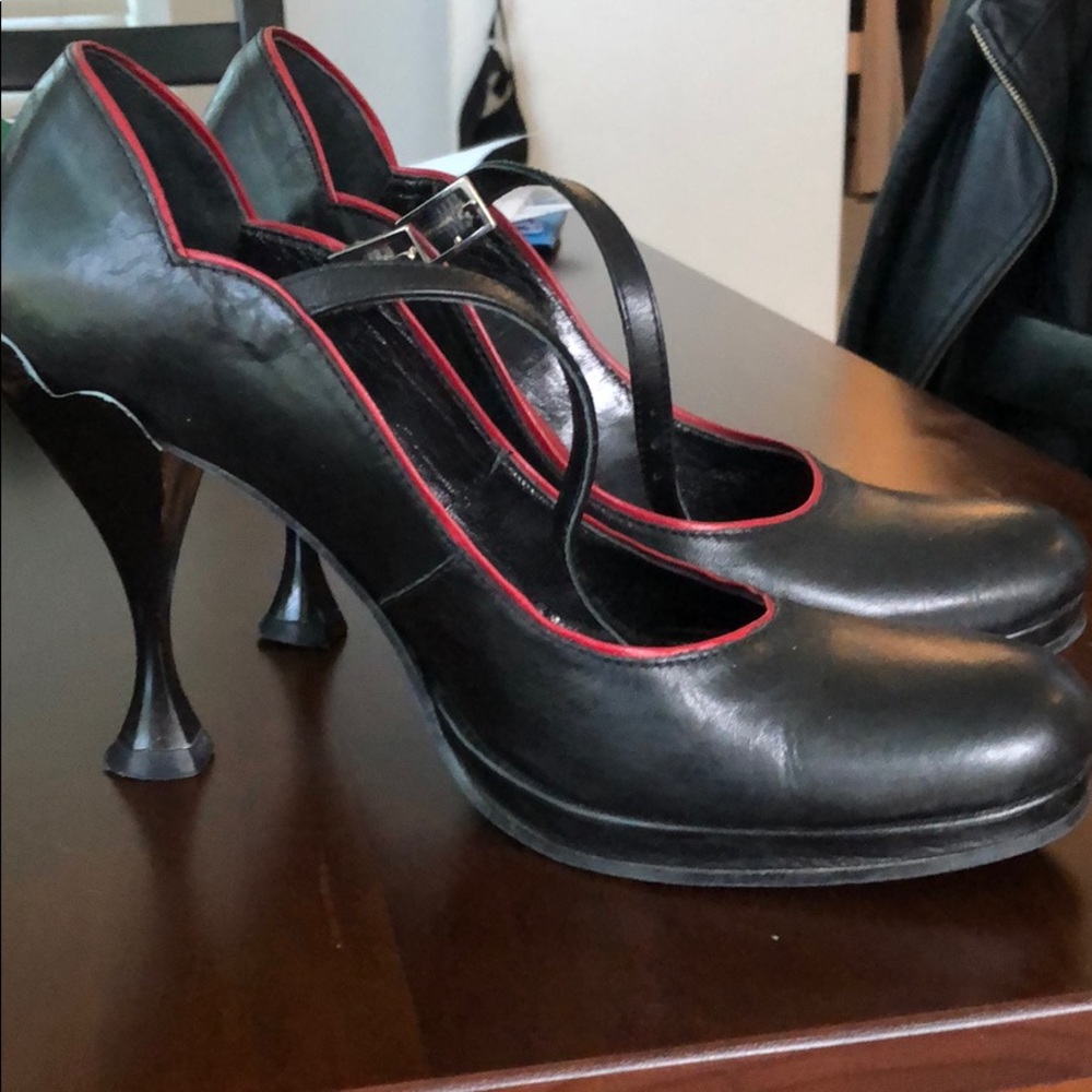 Sexy black and red Miu Miu shoes